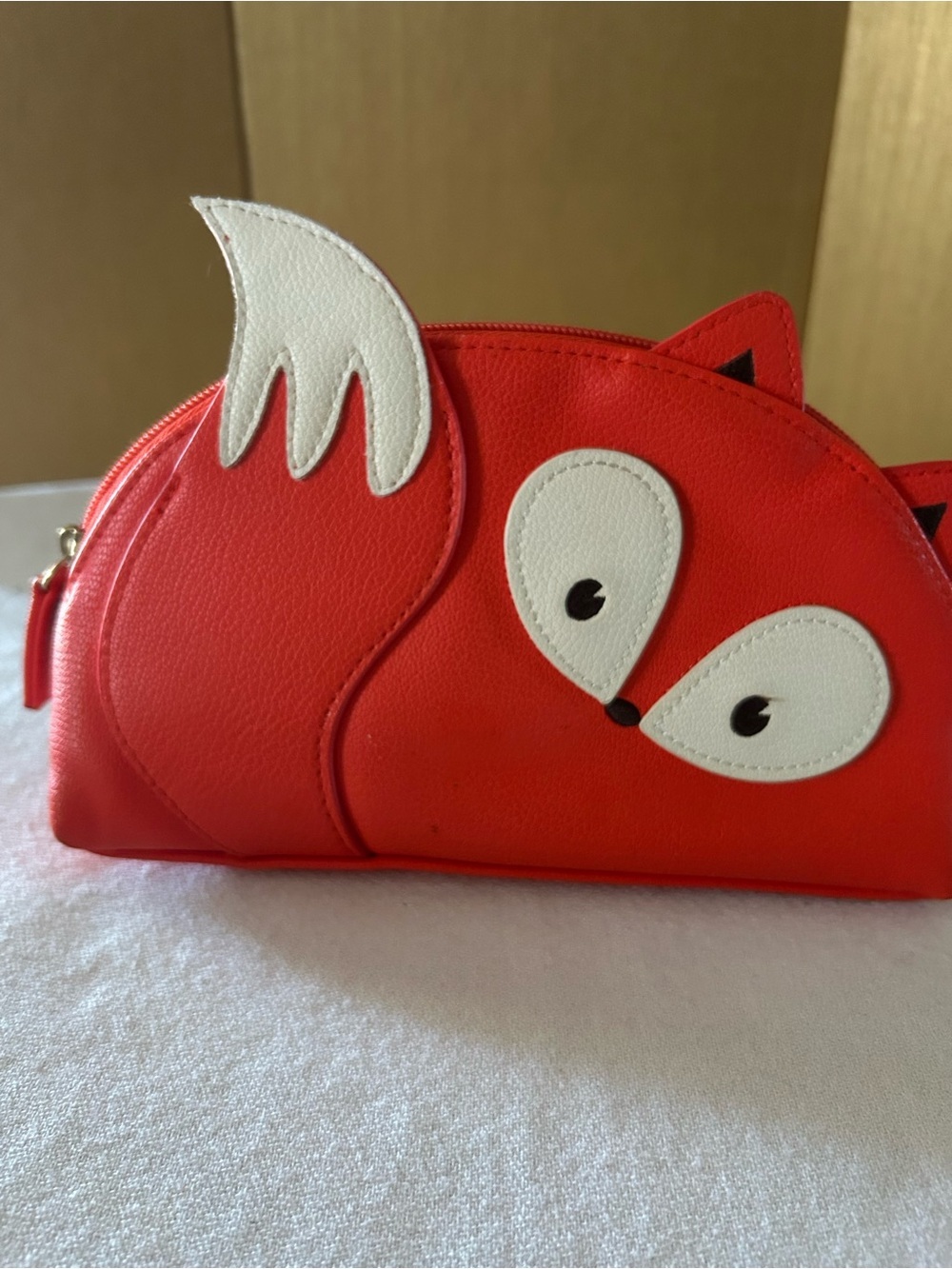 Bath & Body Works Orange Fox Bag Pencil Case Makeup Bag Accessories - Picture 2 of 9